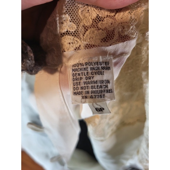 Vtge La Chine Petites Galinda Wang Victorian Edwardian Lace High Neck Ivory... - Picture 7 of 7